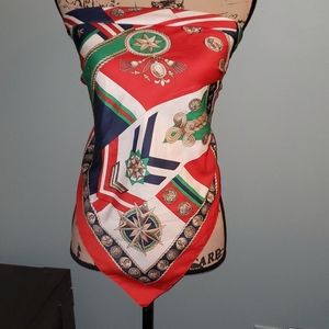 Vintage Symphony Military Naval Marine Scarf Wrap